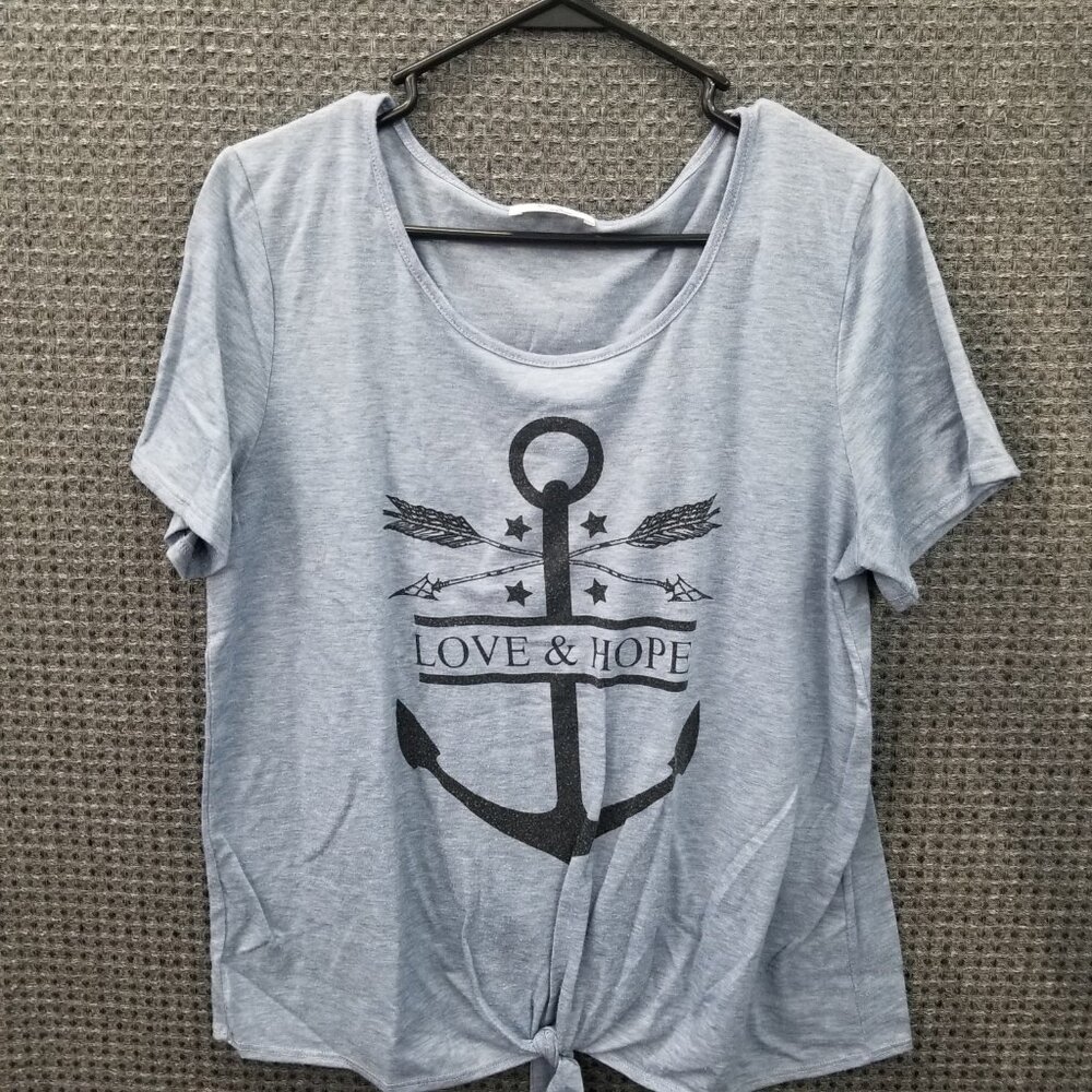 Rue JuJu Blue blouse Love & Hope Womens X Large